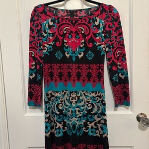 Elegant Multicolor Patterned Dress